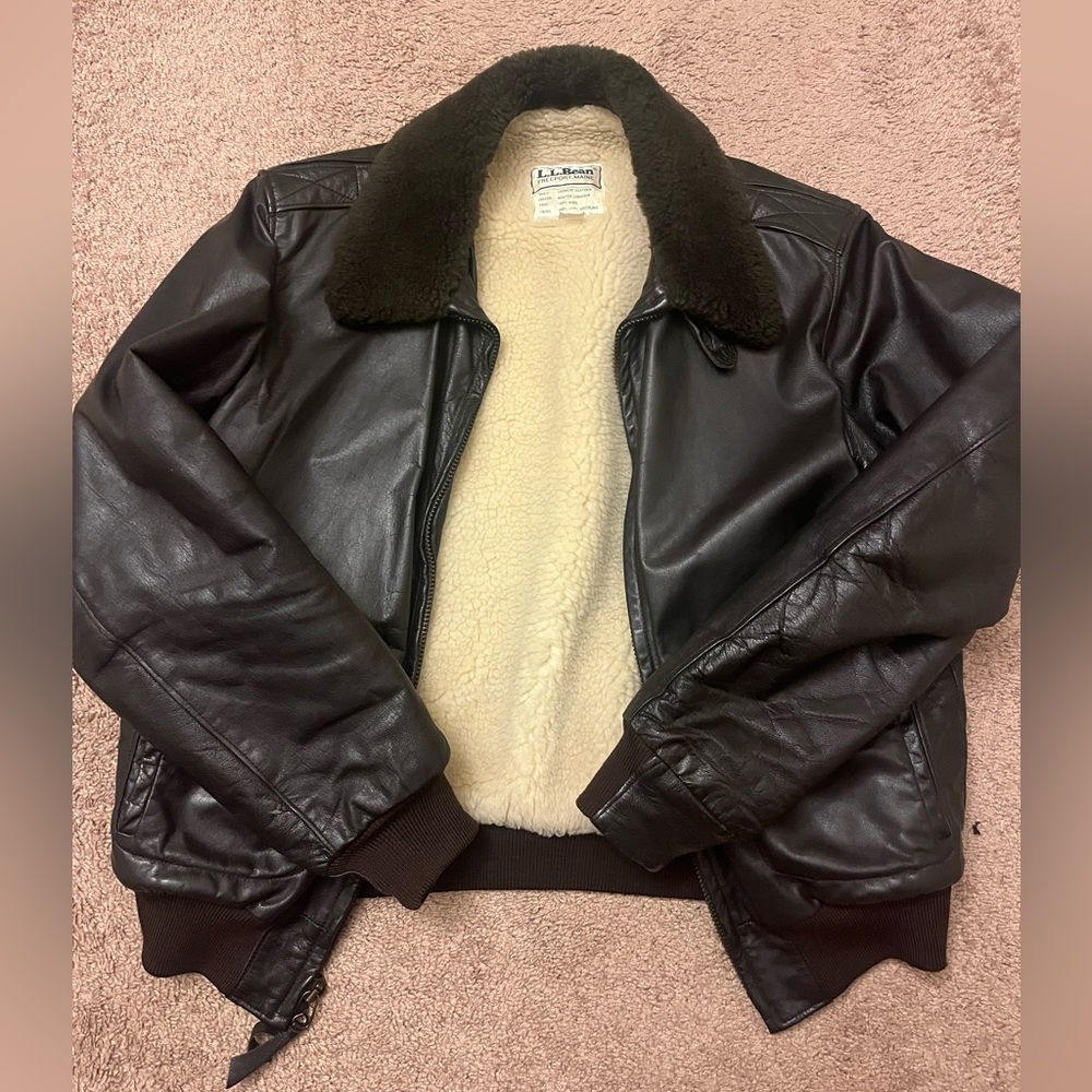 LL Bean “Flying Tiger” Shearling Leather Bomber
